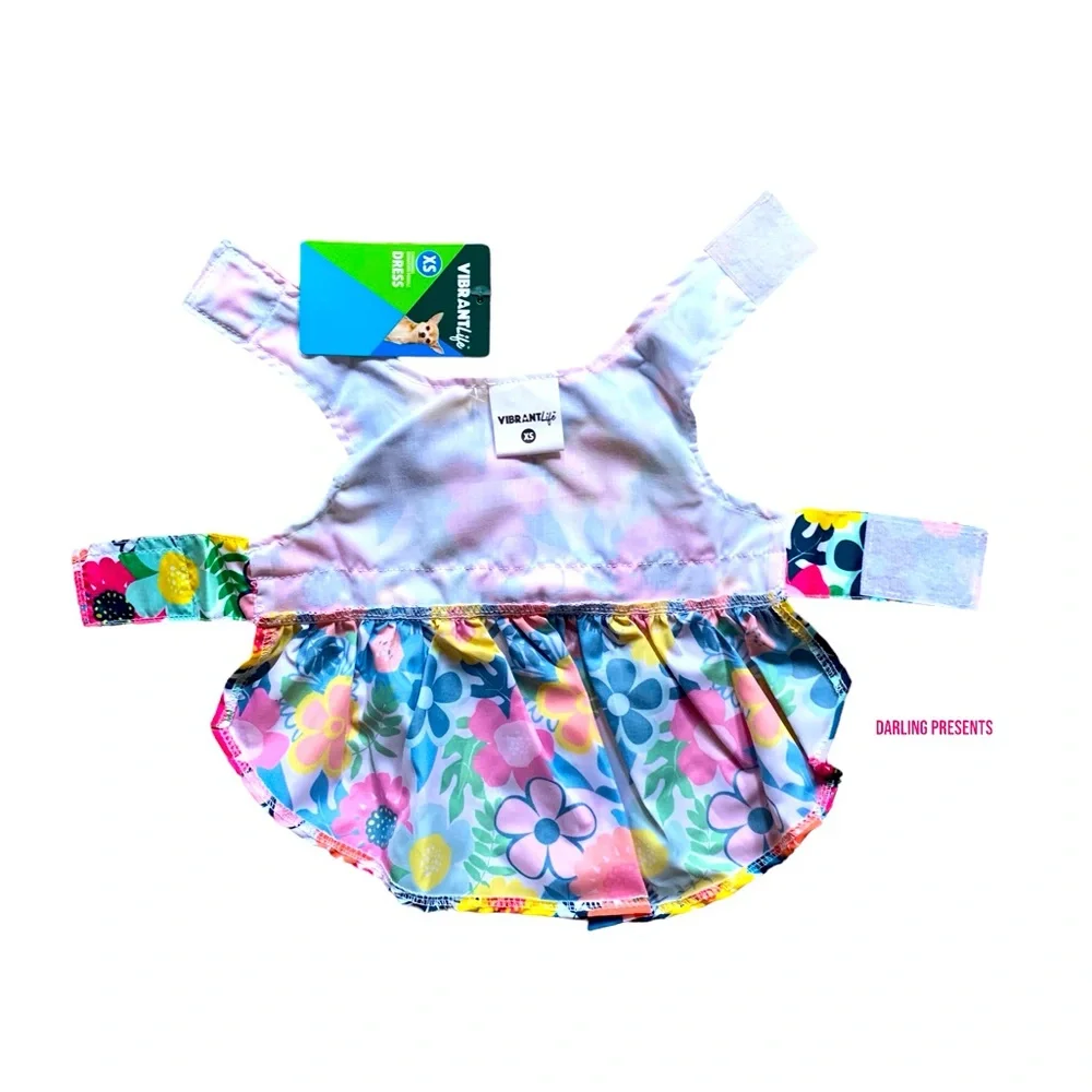 Vibrant Life Floral Dress Dog Color Multi Size XS